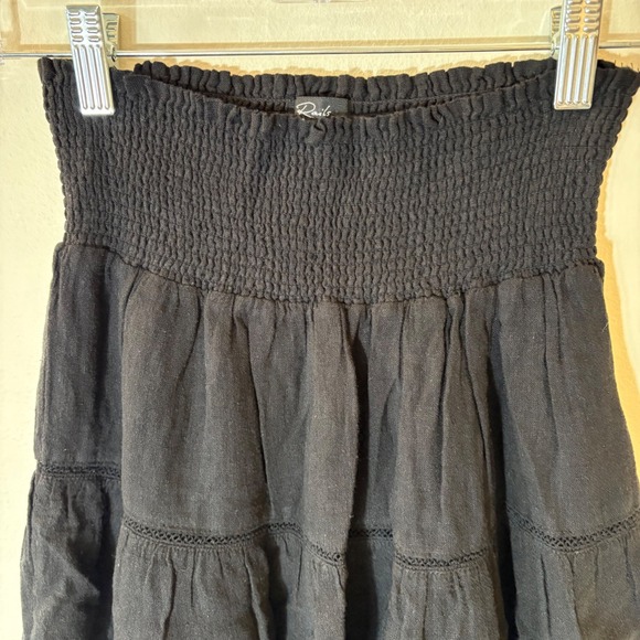 Rails Addison Tiered Smocked Waist Linen Blend Mini Skirt Size XS - Picture 2 of 9